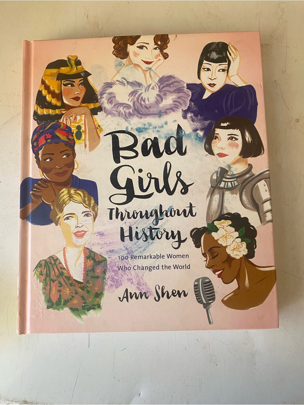 Bad Girls Throughout History Hardcover Book - Pink Illustrated Cover